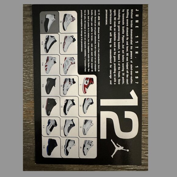 AIR JORDAN XII RETRO 12 (2004)  MENS 11 NEW  "Playoffs" Black/White - Picture 12 of 13